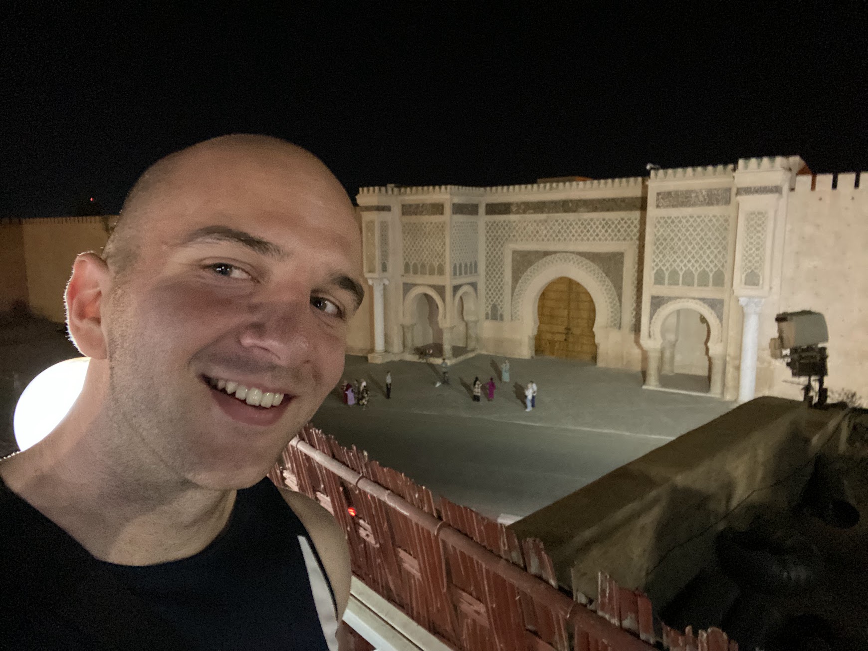 Beatiful night view of Meknes